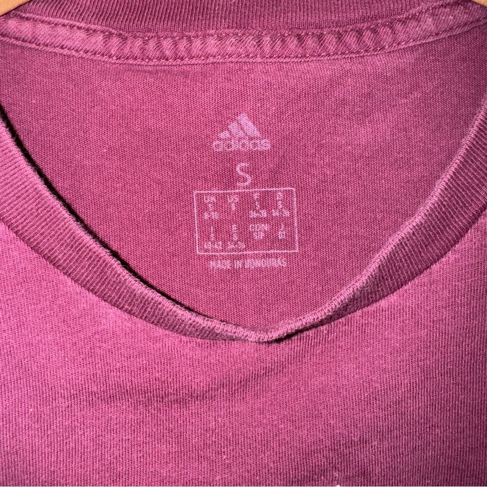 Adidas Burgundy T-shirt Size S - Picture 3 of 4